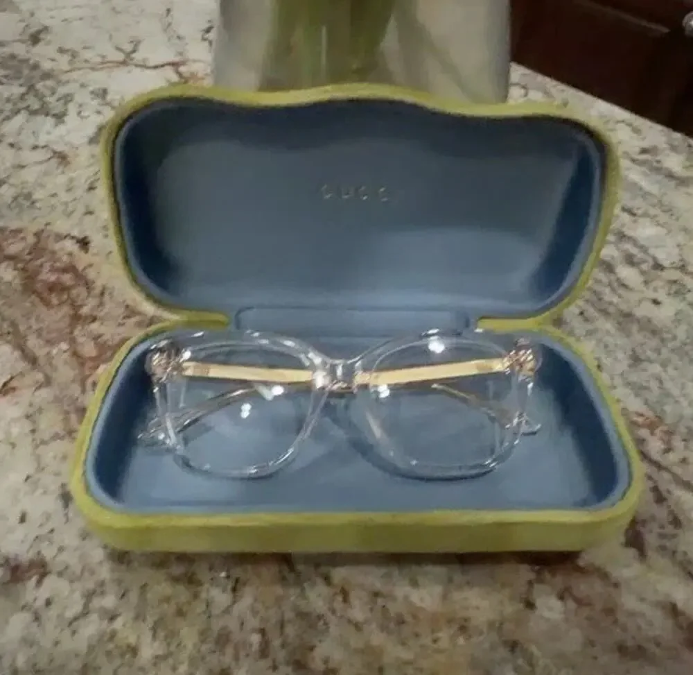 Gucci GG0566ON 004 Transparent Glasses With Case